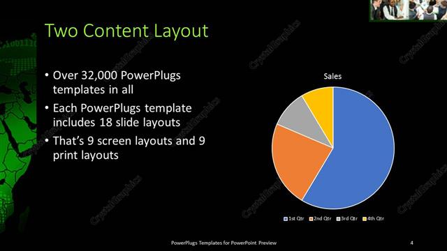 Two Content presentation slide layout