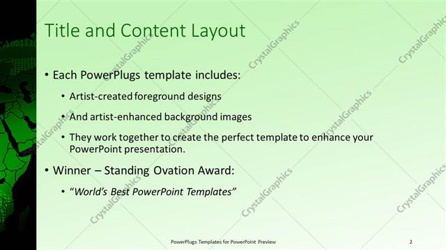 Title and Content presentation slide layout