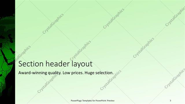 Section Header presentation slide layout