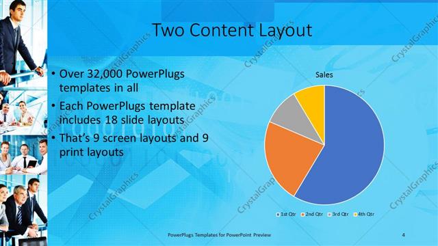 Two Content presentation slide layout