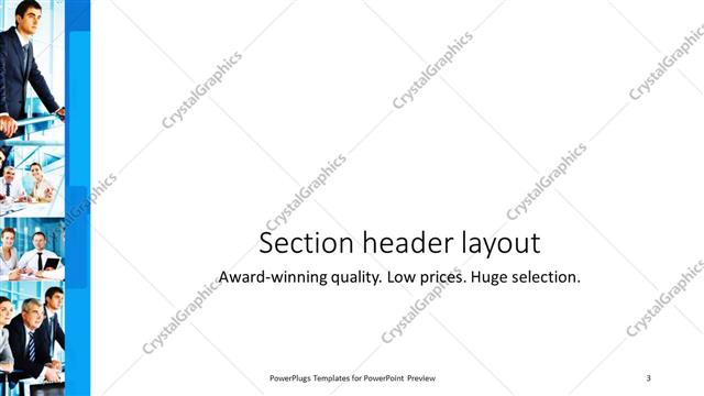 Section Header presentation slide layout