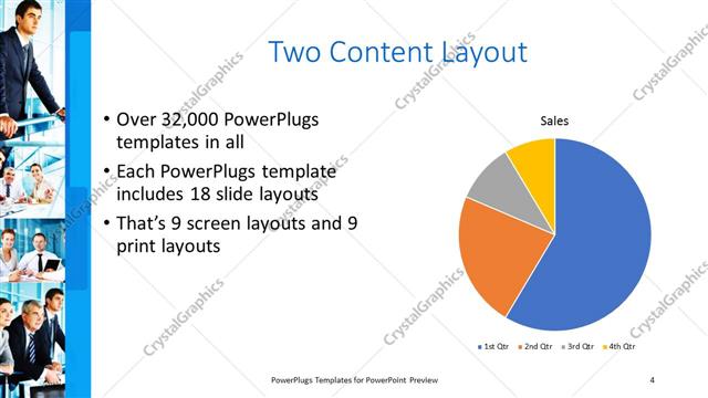 Two Content presentation slide layout