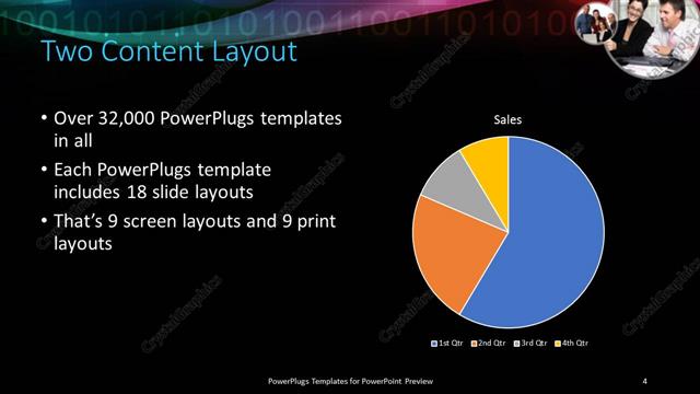 Two Content presentation slide layout