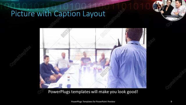 Picture with Caption presentation slide layout