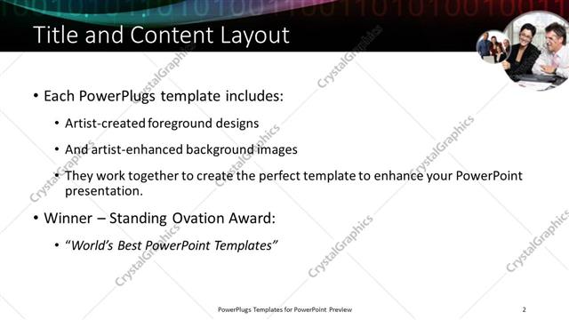 Title and Content presentation slide layout