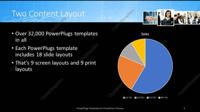 Two Content presentation slide layout