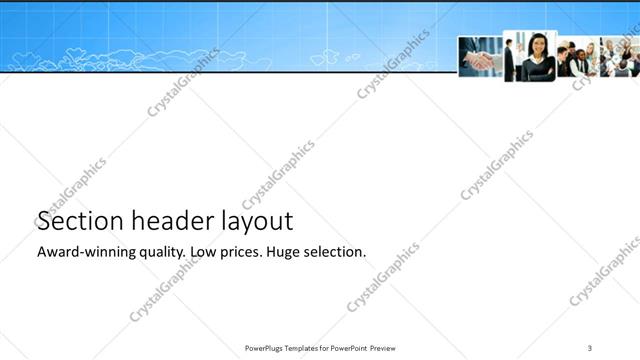 Section Header presentation slide layout