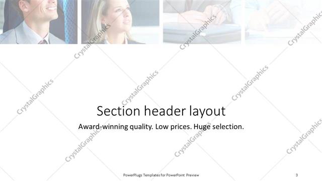 Section Header presentation slide layout
