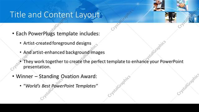 Title and Content presentation slide layout