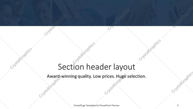 Section Header presentation slide layout