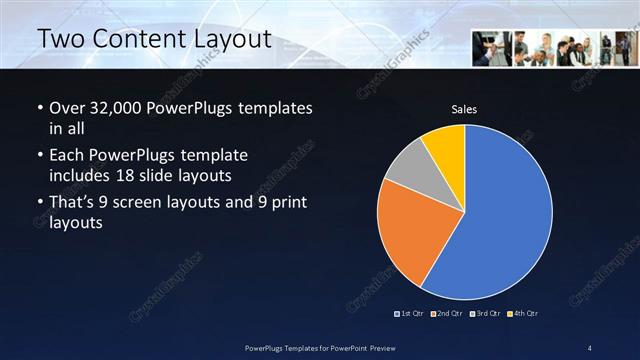 Two Content presentation slide layout
