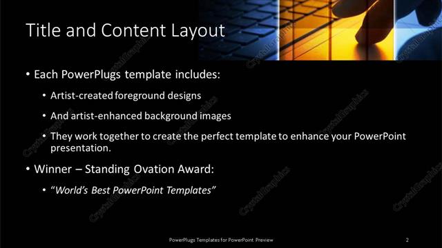 Title and Content presentation slide layout