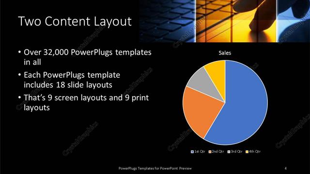 Two Content presentation slide layout