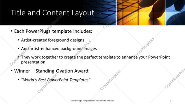 Title and Content presentation slide layout