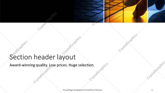 Section Header presentation slide layout
