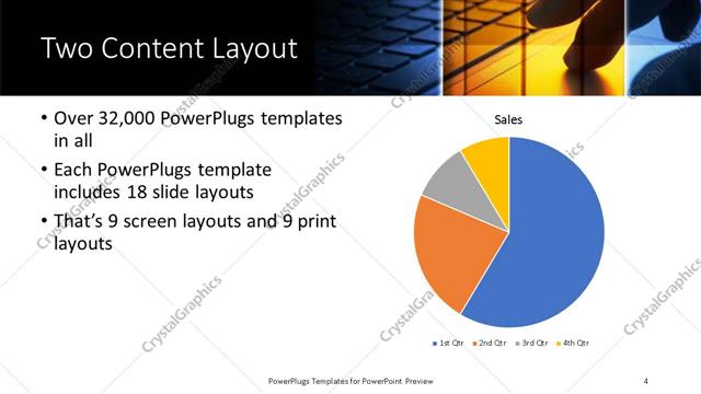 Two Content presentation slide layout