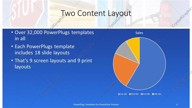 Two Content presentation slide layout