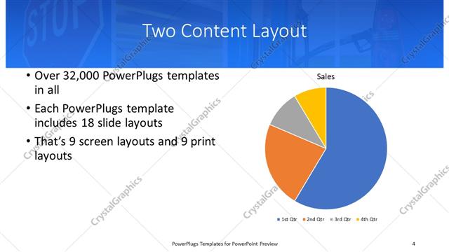 Two Content presentation slide layout
