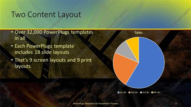 Two Content presentation slide layout