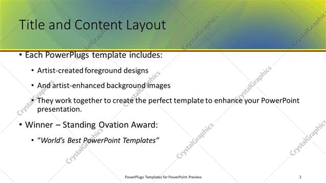 Title and Content presentation slide layout
