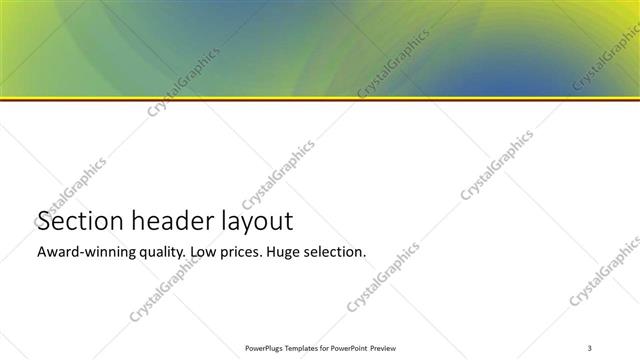 Section Header presentation slide layout