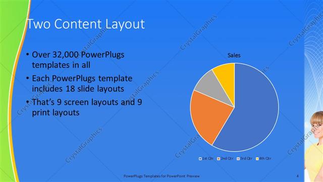 Two Content presentation slide layout