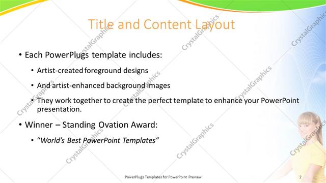Title and Content presentation slide layout