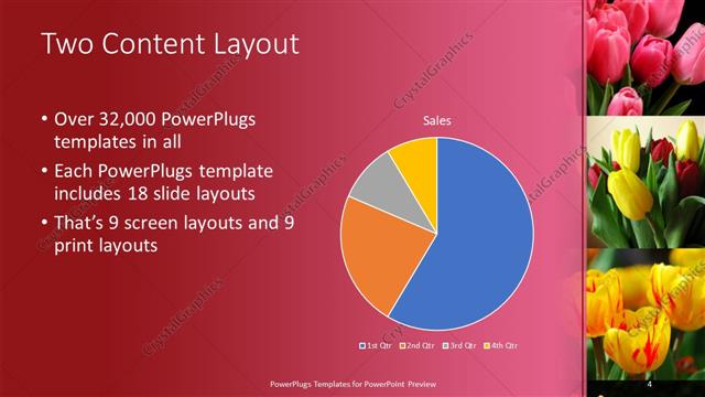 Two Content presentation slide layout
