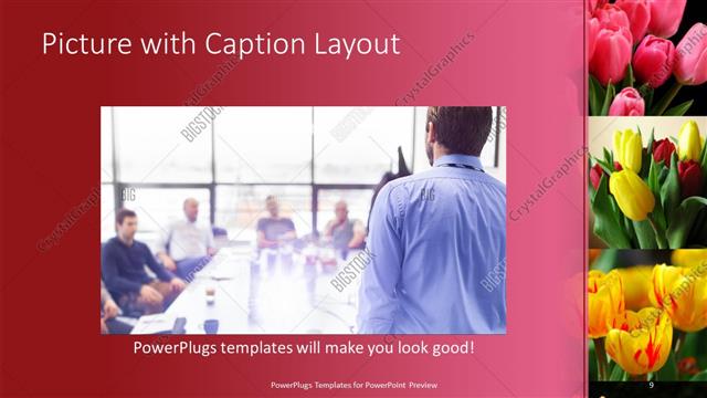 Picture with Caption presentation slide layout