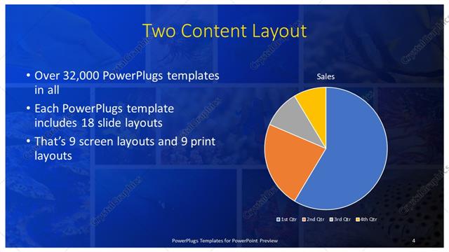 Two Content presentation slide layout