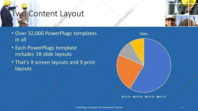 Two Content presentation slide layout