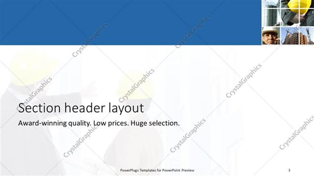 Section Header presentation slide layout
