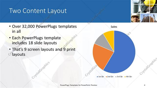 Two Content presentation slide layout
