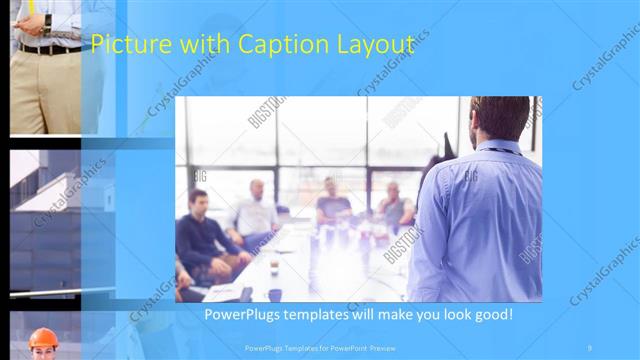 Picture with Caption presentation slide layout