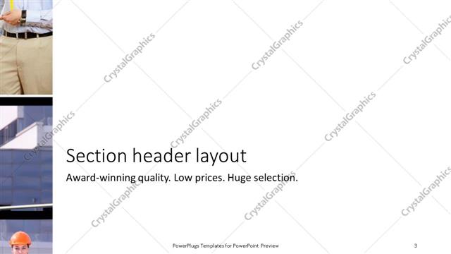 Section Header presentation slide layout