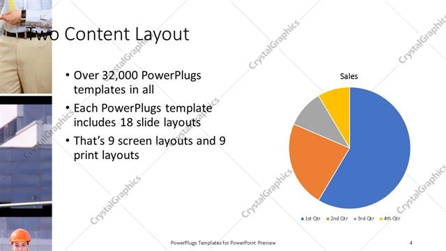 Two Content presentation slide layout