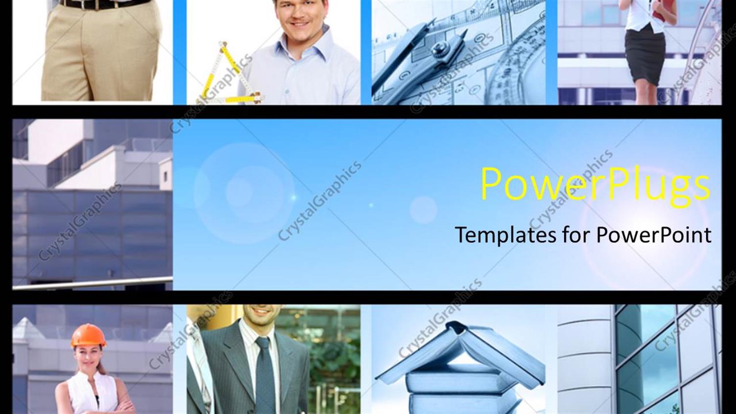 Featuring Collage of Construction Professionals Posing with architectural Designs