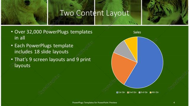 Two Content presentation slide layout