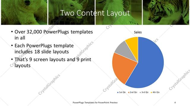Two Content presentation slide layout