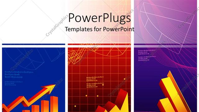  Presentation with financial - Collage of different business charts showing financial growth