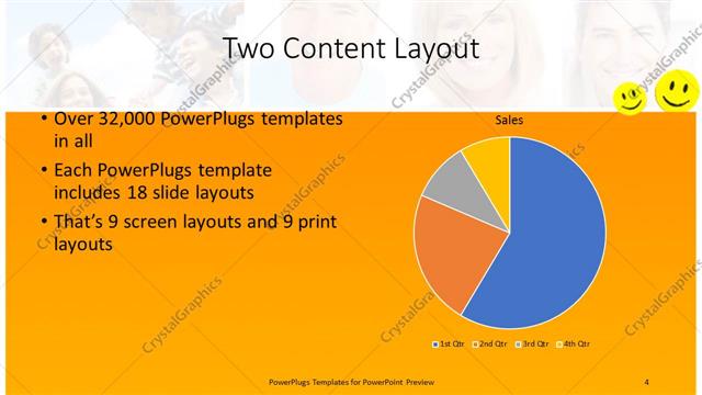 Two Content presentation slide layout