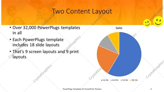 Two Content presentation slide layout
