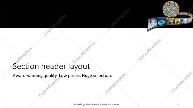 Section Header presentation slide layout