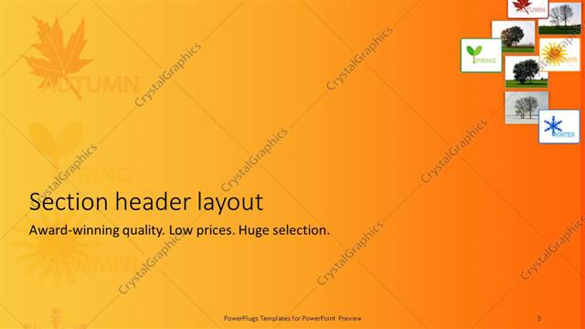 Section Header presentation slide layout