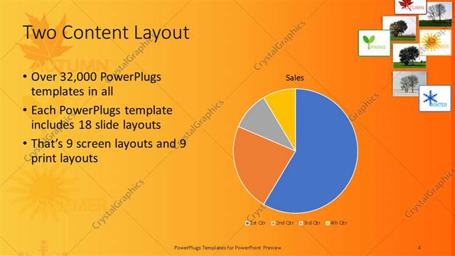 Two Content presentation slide layout