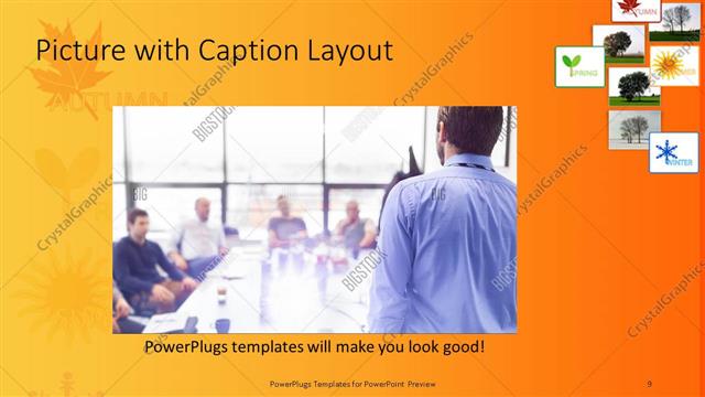 Picture with Caption presentation slide layout