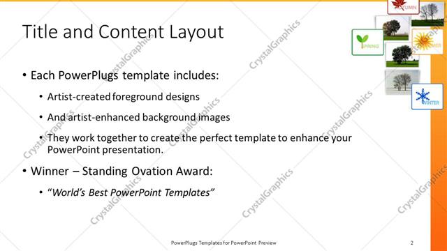 Title and Content presentation slide layout