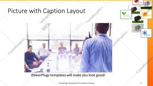 Picture with Caption presentation slide layout