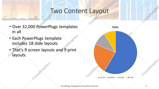 Two Content presentation slide layout