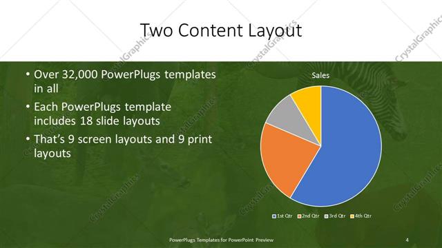 Two Content presentation slide layout